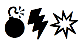 Bombe und Stern aus der Schriftfamilie HardTalk