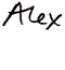 Alex – handgeschriebener Name