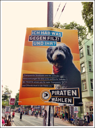 Bundestagswahlen 2013 – Wahlplakat der Piratenpartei