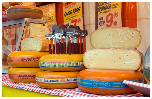 Holländischer Käse auf dem Markt